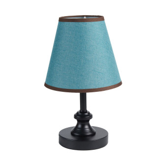 Настільна лампа, світильник декоративний з абажуром Sunlight блакитний 5061
